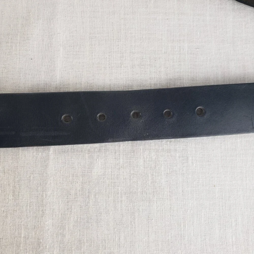 Coach Braided Belt Black Leather 1.5